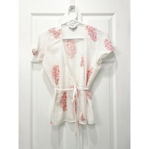 Lucky Brand Floral Wrap Top